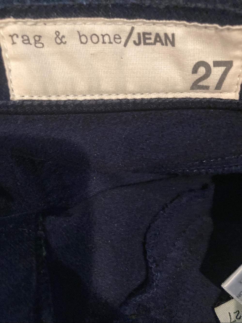 Rag& Bone midnight navy soft legging velvet pants excellent condition size 27 - Picture 7 of 9